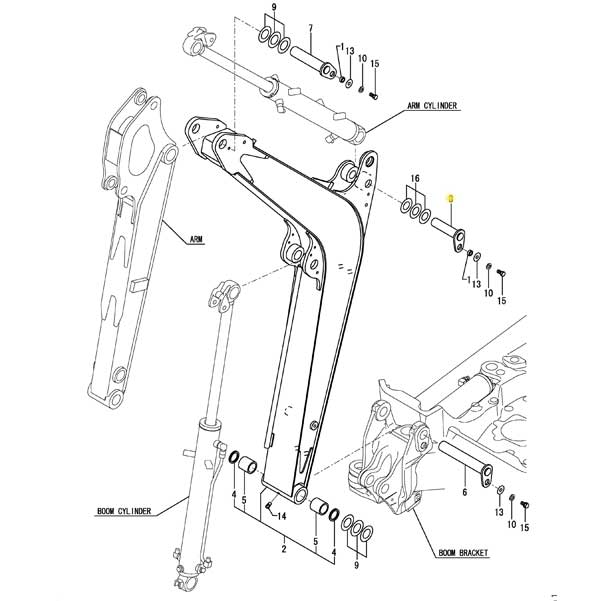 Yanmar Genuine Arm Cylinder Pin Vio17