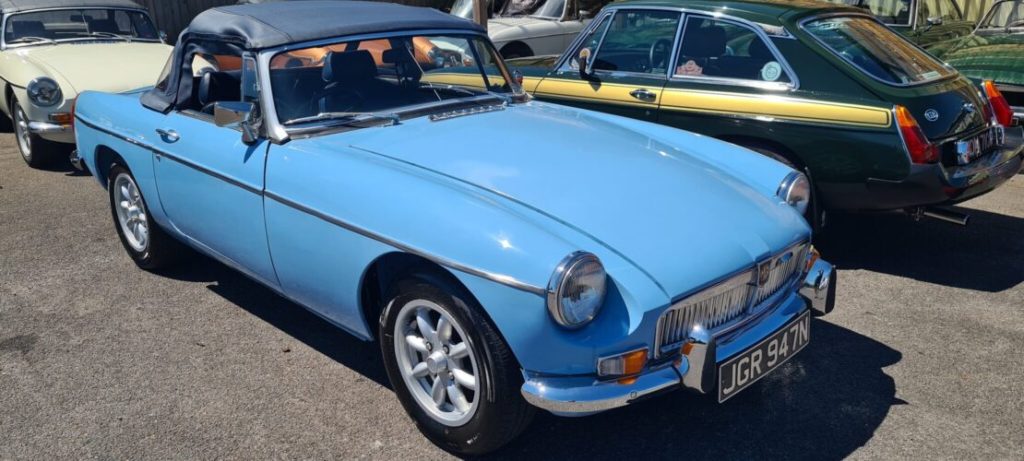 MGB in IRIS Blue, 1974