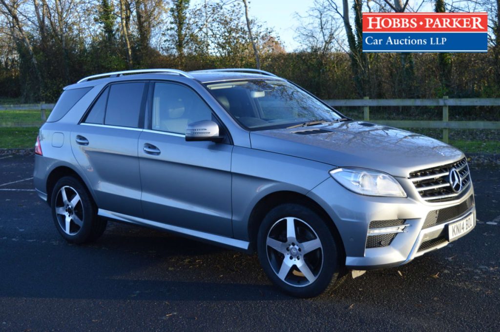 Mercedes ML350 AMG Sport Bluetec Auto in Silver (KN14 BOU)