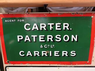 Miscellaneous Cars Carter Patterson enamel sign