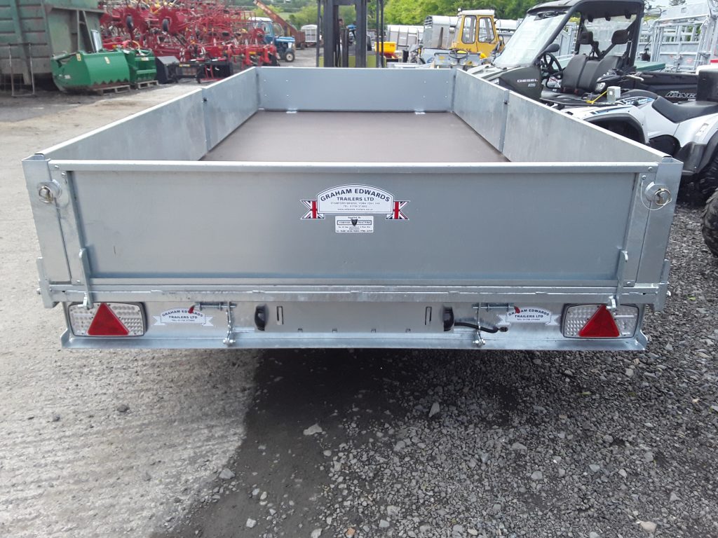 NEW GRAHAM EDWARDS 14FT TRI AXLE FLAT BED TRAILER C/W SIDES