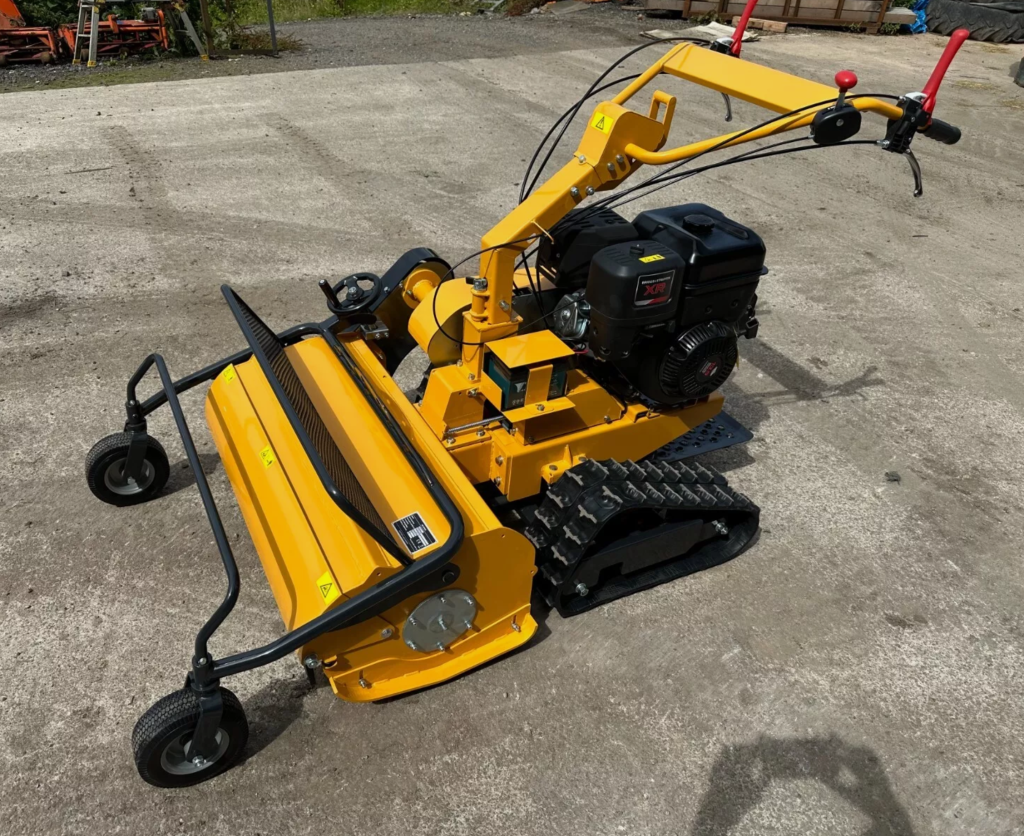 Brand new petrol pedestrian track flail mower