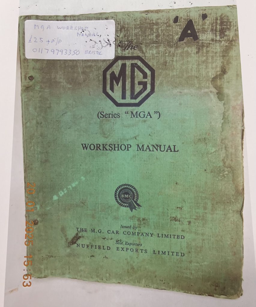 MGA workshop manual BMC