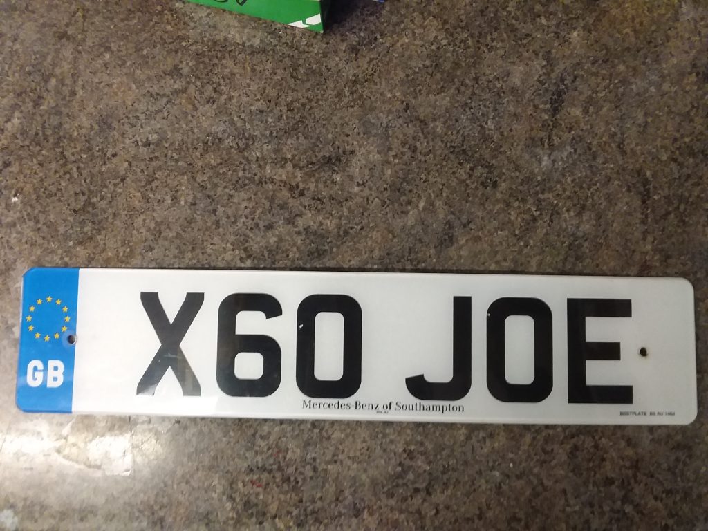 Registration number for sale.