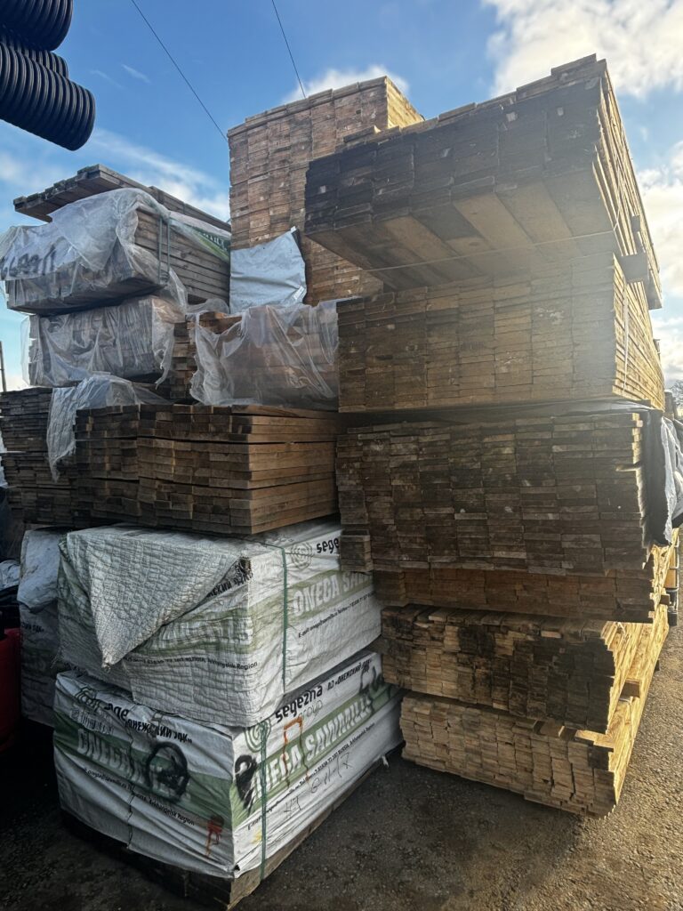 Timber discoloured and surplus stock