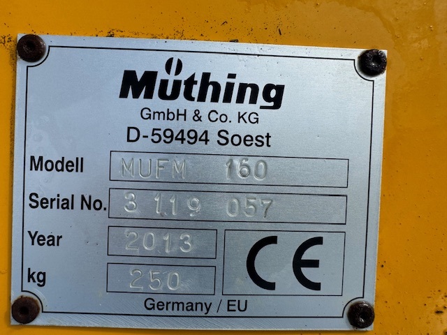 Muthing MUFM 160 Flail Deck