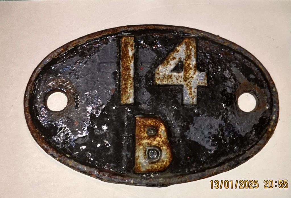 Locomotive shed-code plate