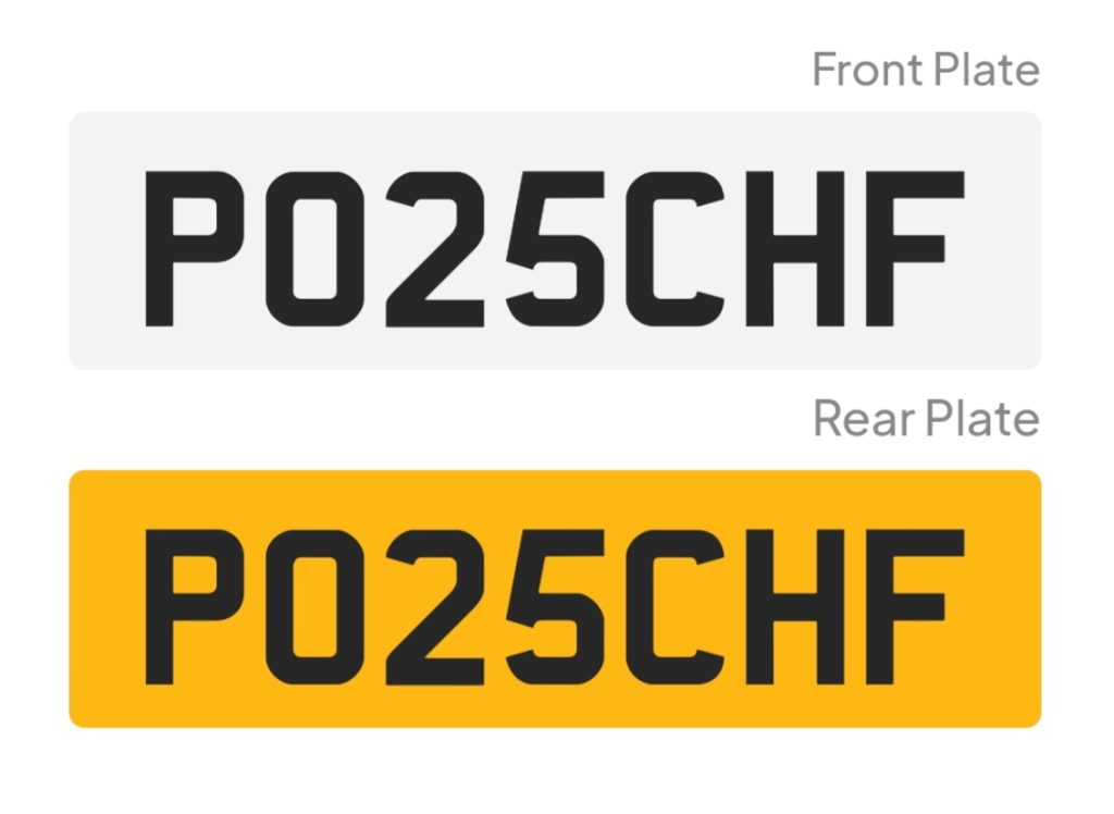 Private plate for sale PO25CHF