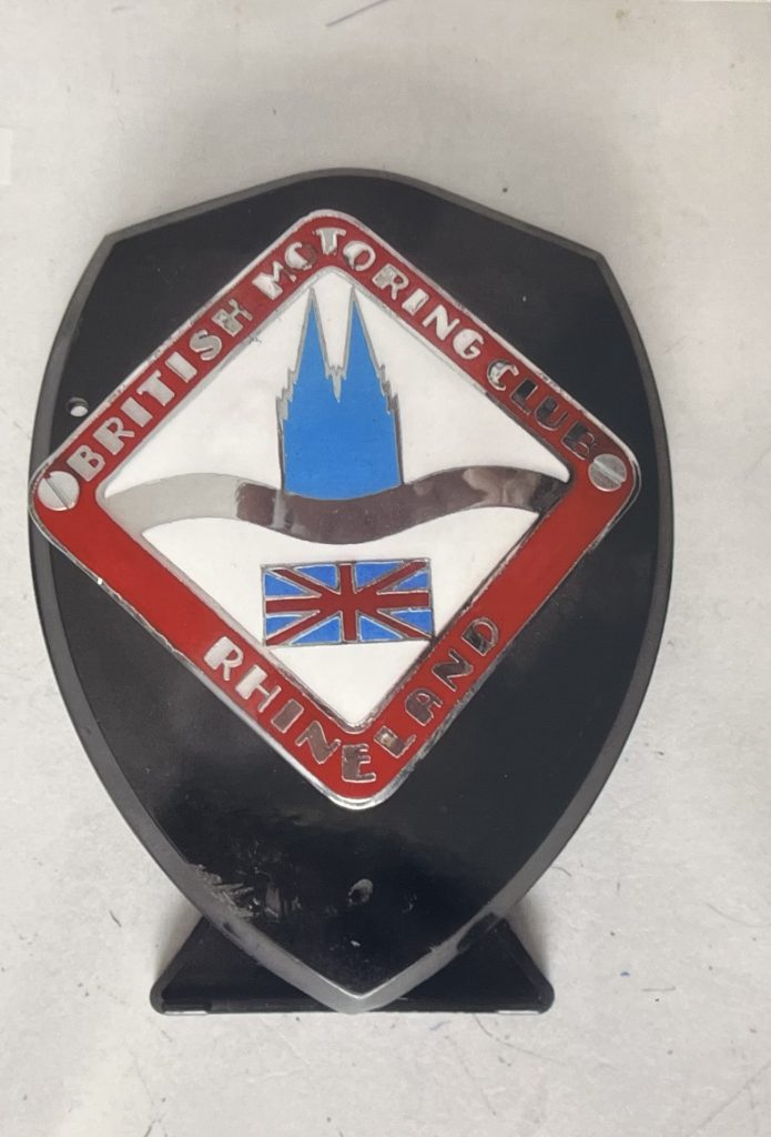 German car club British forces in Germany after war shield