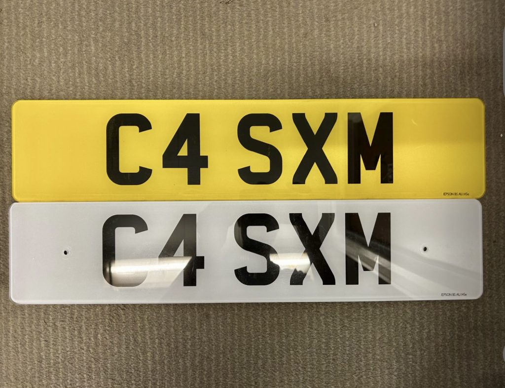 Porsche Registration Plate