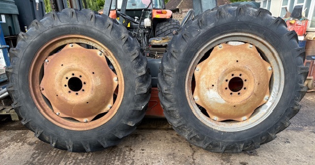 Pair of MF 38” Rear Wheels and Tyres
