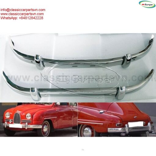 Saab 93 (1956-1959) bumpers full set new by stainless steel