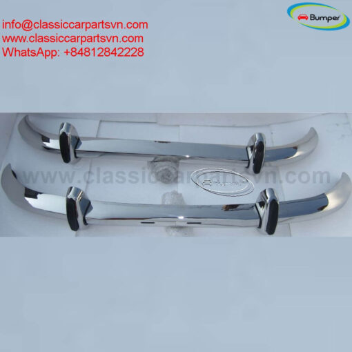 Saab 96 (1965-1975) longnose bumpers by stainless steel new