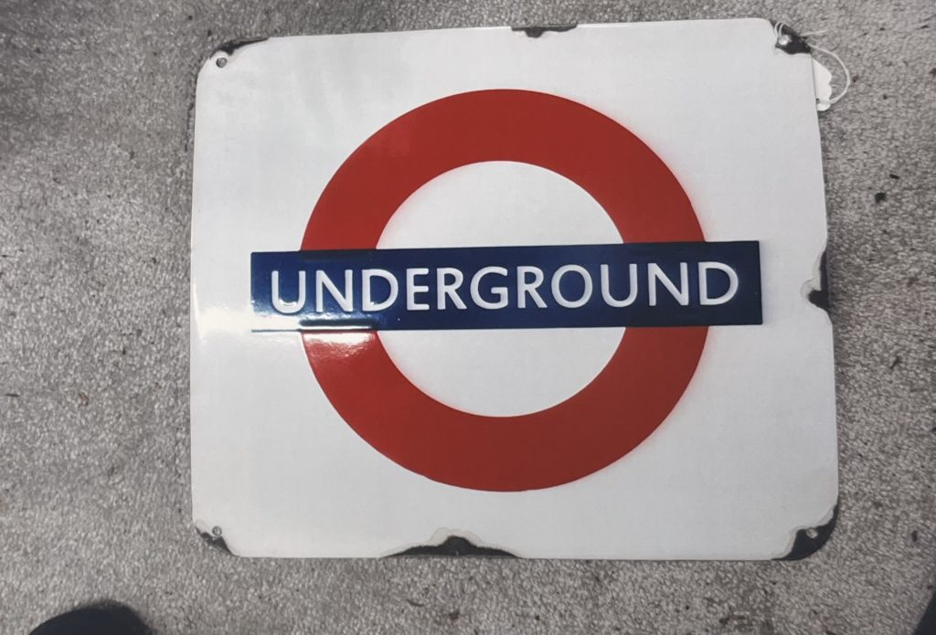 London Underground enamel sign