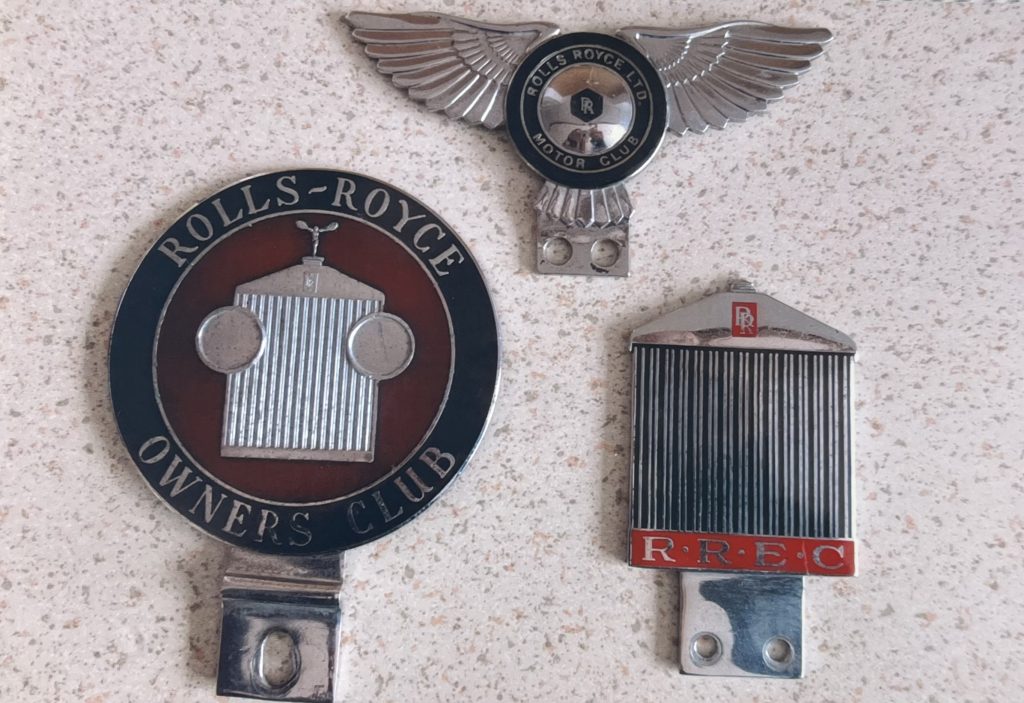 3 original Rolls Royce badges
