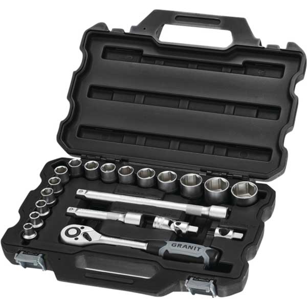 GRANIT BLACK EDITION 1/2″ socket wrench set, 20 pcs