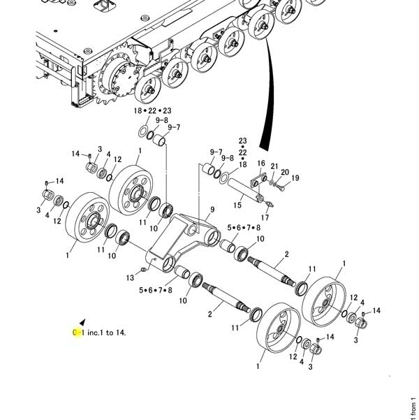 Yanmar Genuine Track Roller Assembly C50R-5A