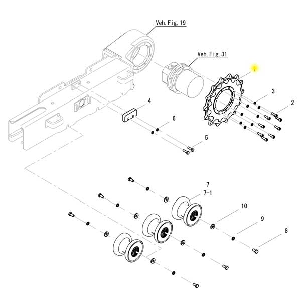 Yanmar Genuine Sprocket SV17VT