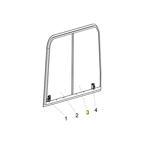 Yanmar Genuine Bay Glass Rear SV60