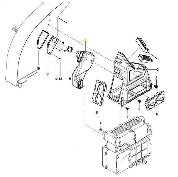 Yanmar Genuine A/C Fresh Air Vio38-6