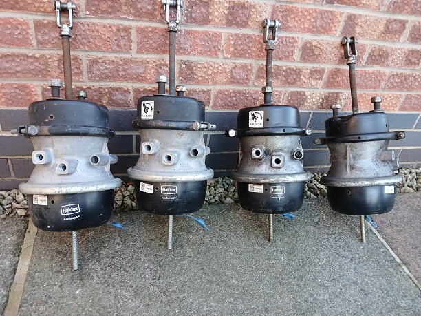 Four of Haldex Anchorlock spring chambers, model 2430 / 76mm stroke