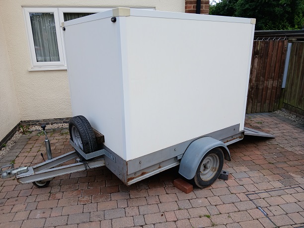 Custom-built car box-trailer