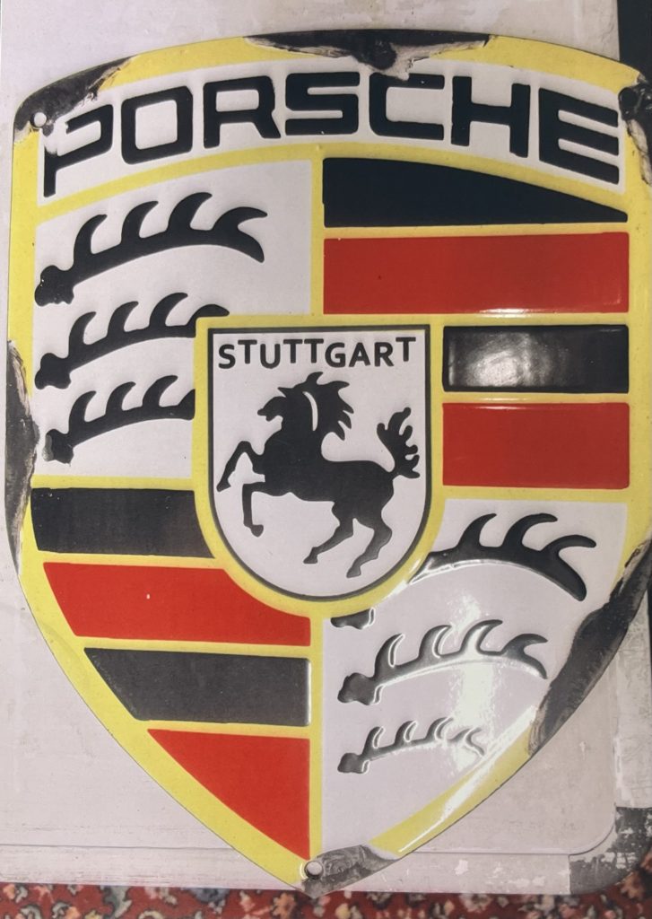 Porsche Enamel Sign