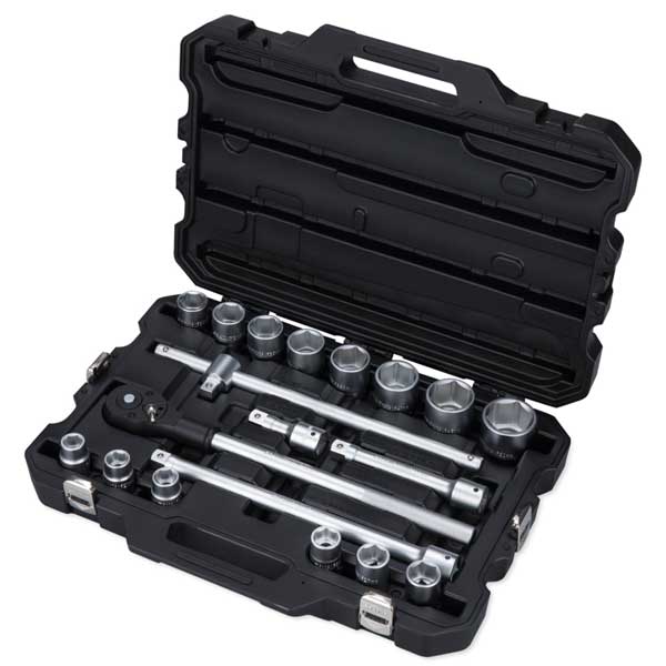 GRANIT BLACK EDITION Socket wrench set, 3/4”, 19 pcs