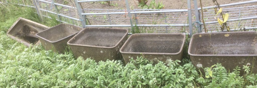 Feeding troughs