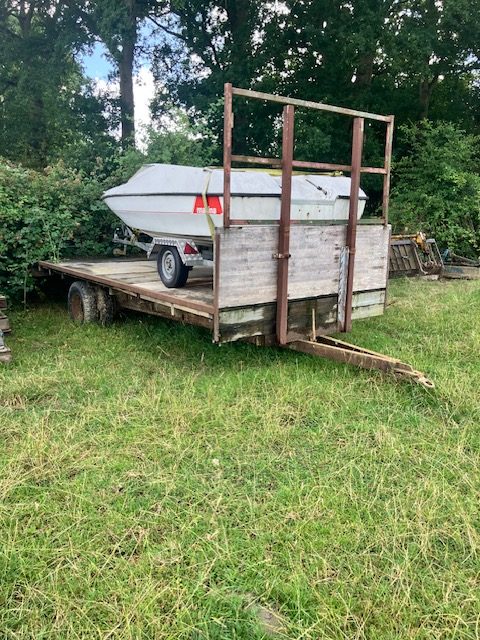 18ft x 6ft twin wheel hay trailer