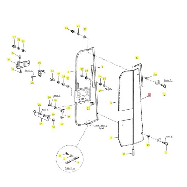 Yanmar Genuine Rear Door Glass VIO20-2