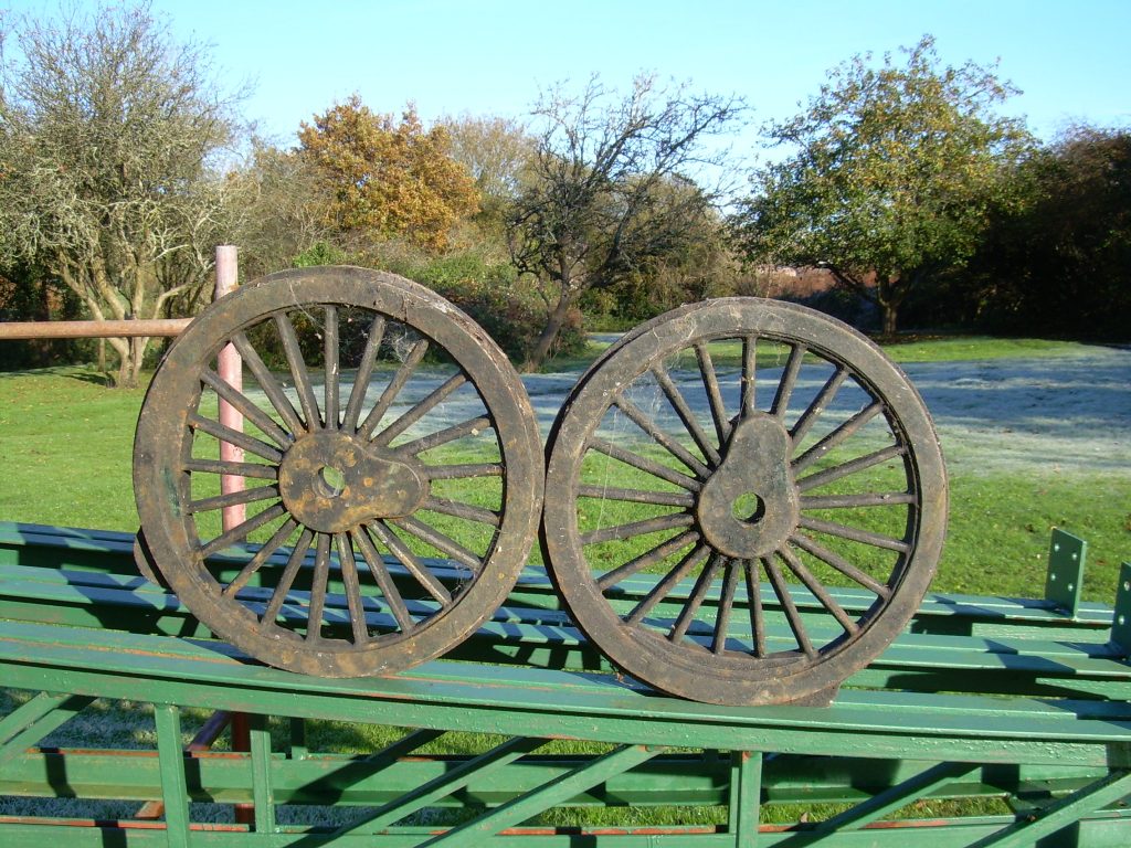 Pair of unmachined loco driving wheels