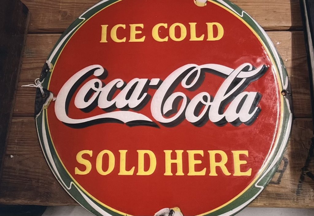 Enamel Coca Cola Sign