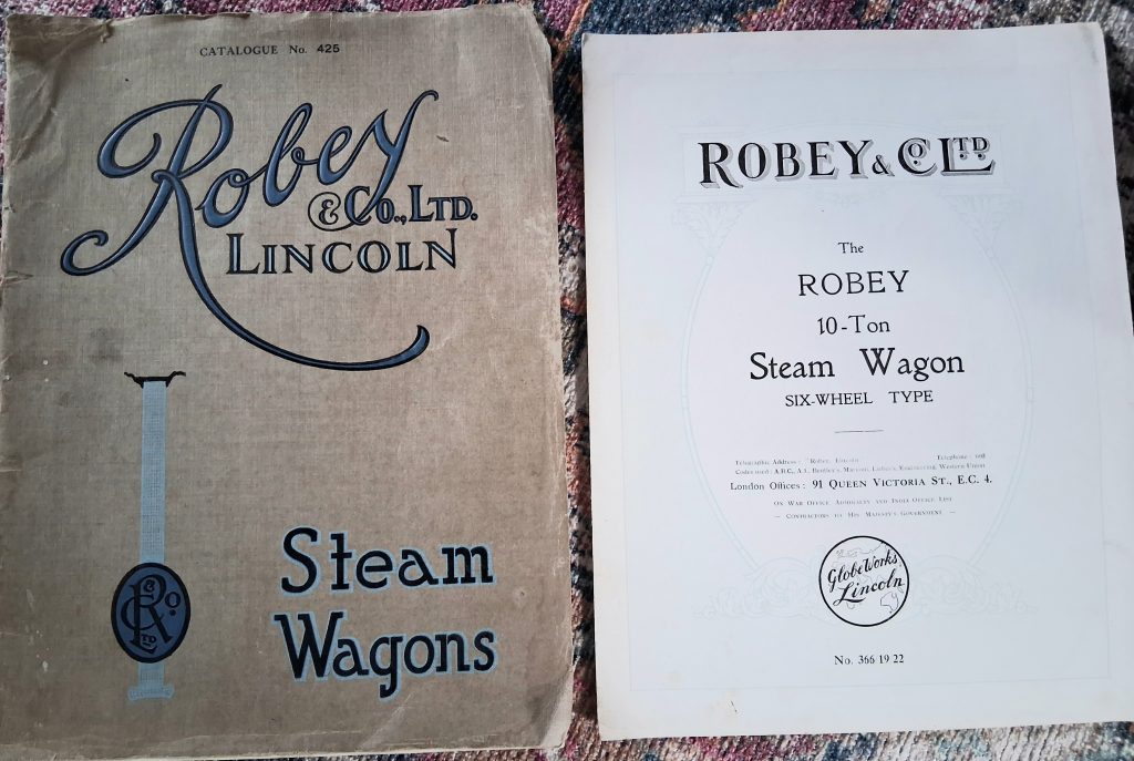 Original Robey and Co Ltd Lincoln Steam Wagons Catologue