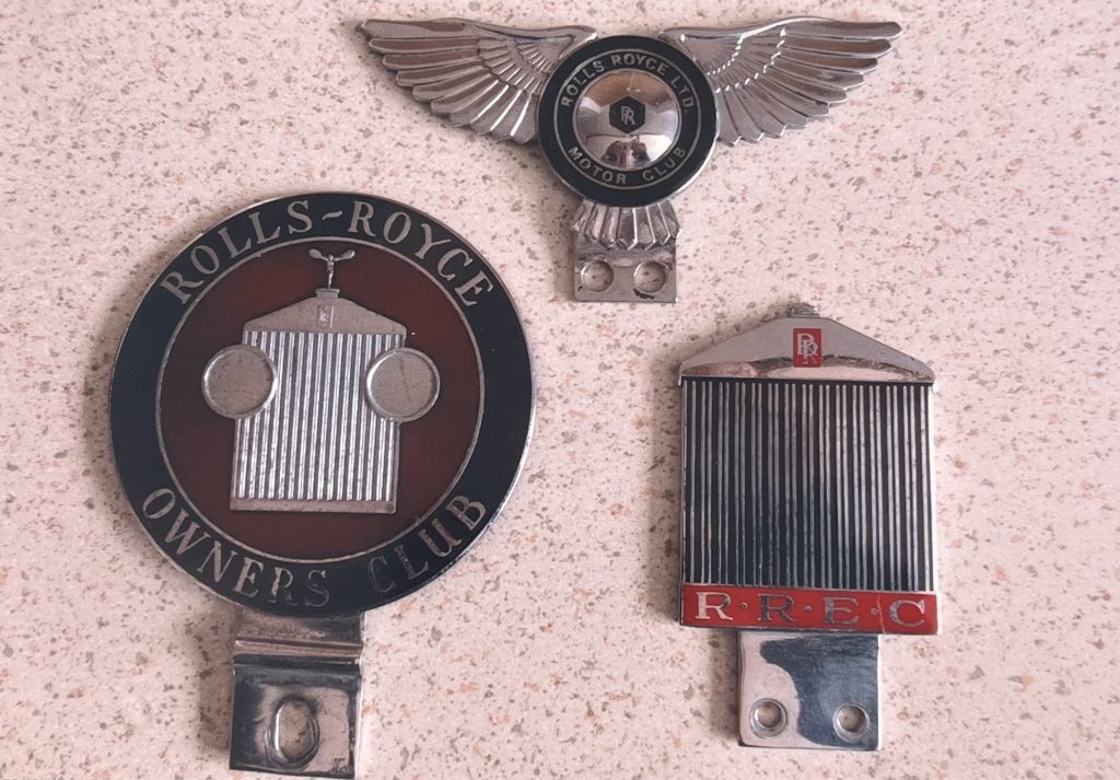 3 Rolls Royce car badges