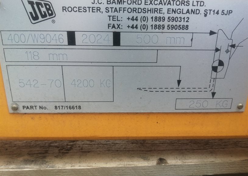 Jcb QFIT/TINES Forklift Accs