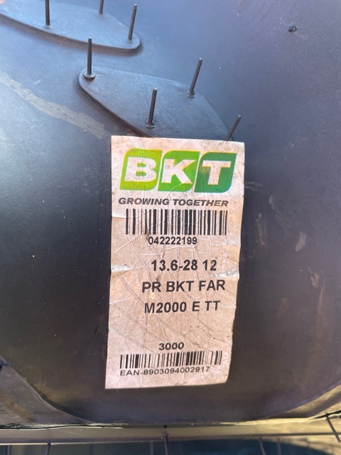 New BKT 13.6-28 Tyres