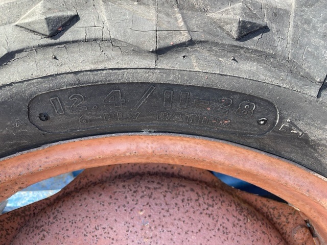 Pair of 12.4-28 Wheels and Tyres