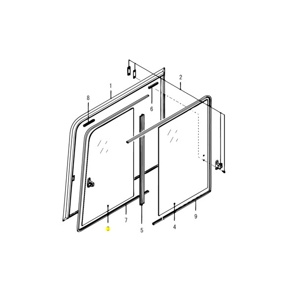 Yanmar Genuine Front Bay Glass Vio50-6A