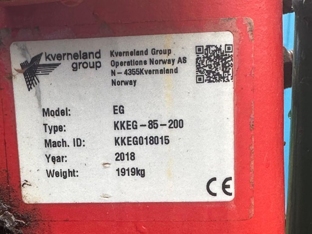 Kverneland EG85/200 5 Furrow Reversible Plough