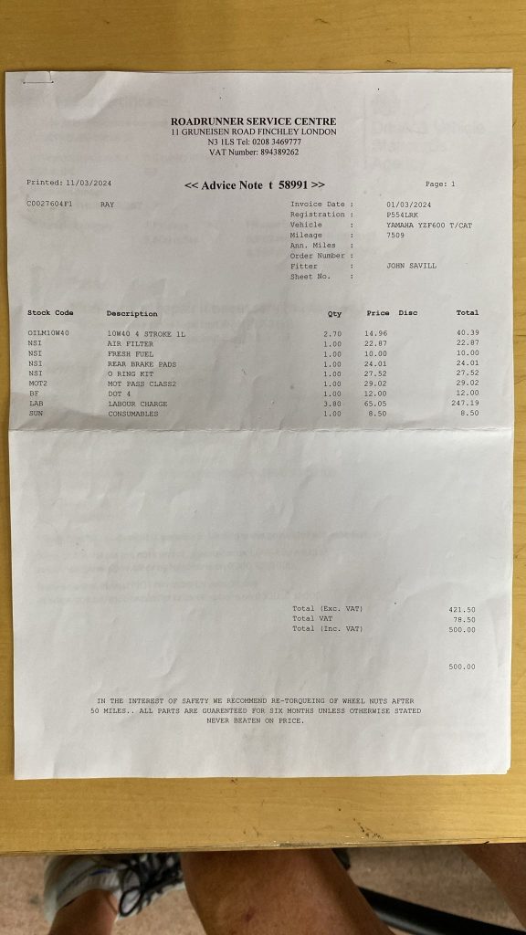 Yamaha Aero Super Sport 600cc 1996