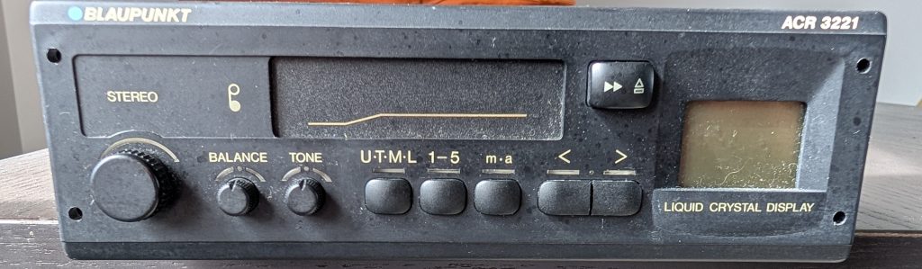 Original BMW E30 cassette stereo single din head unit