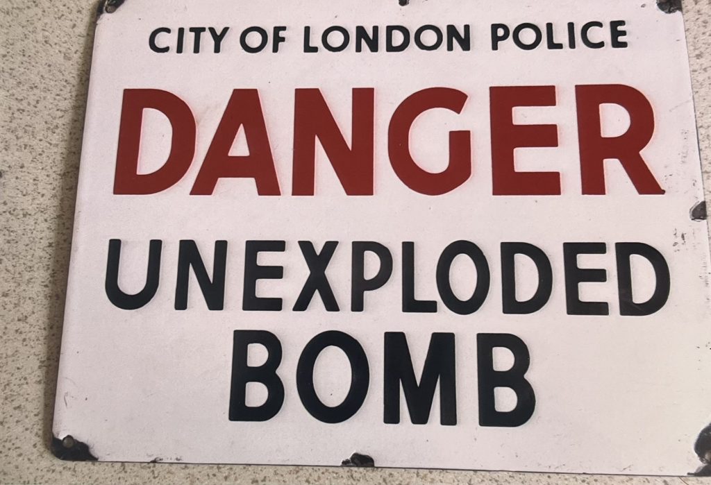 City of London Police Enamel Sign