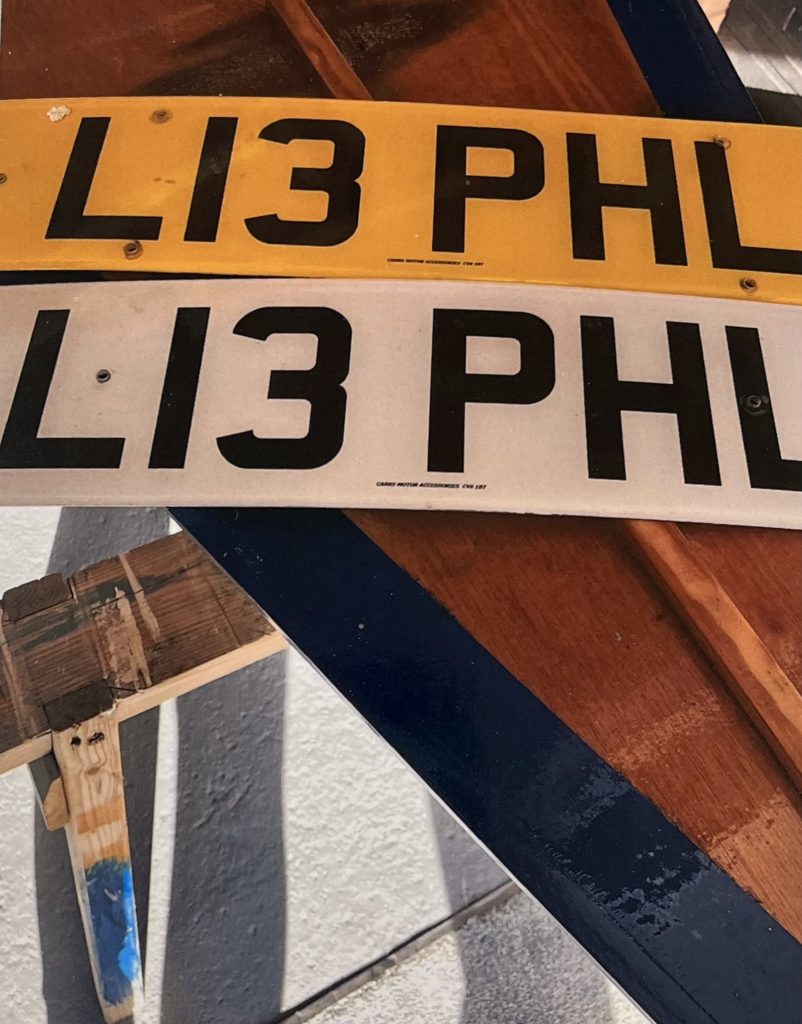 Number plate L13 PHL