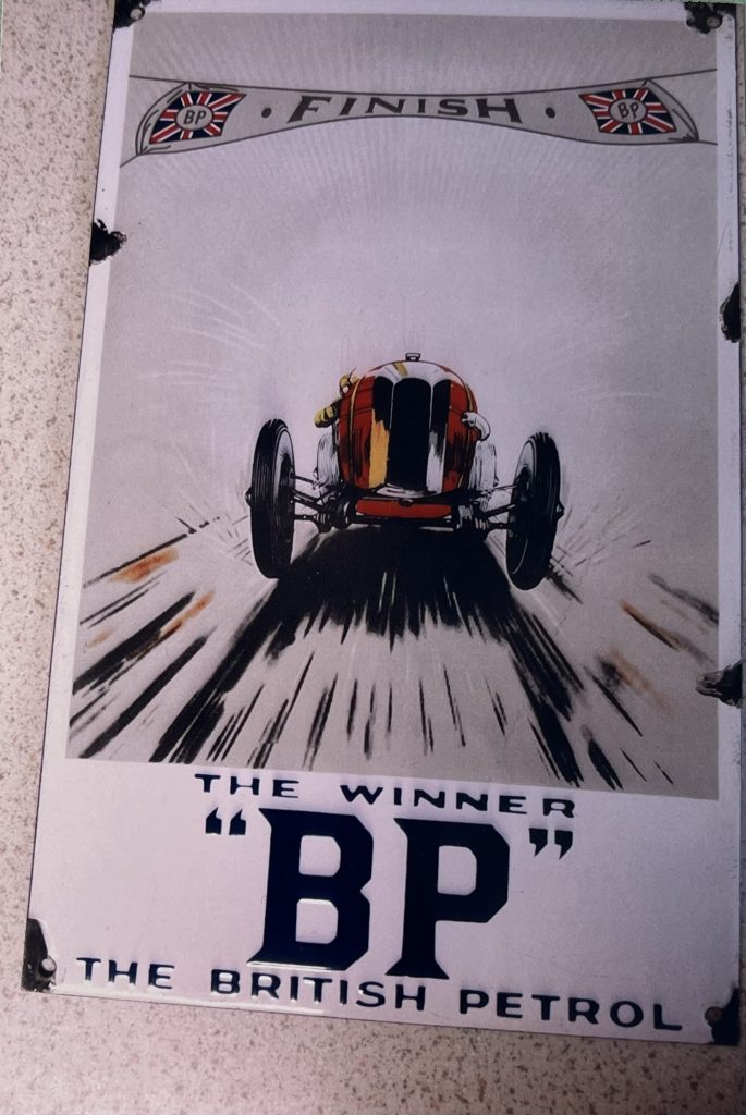 Enamel sign Finish On Top The Winner BP