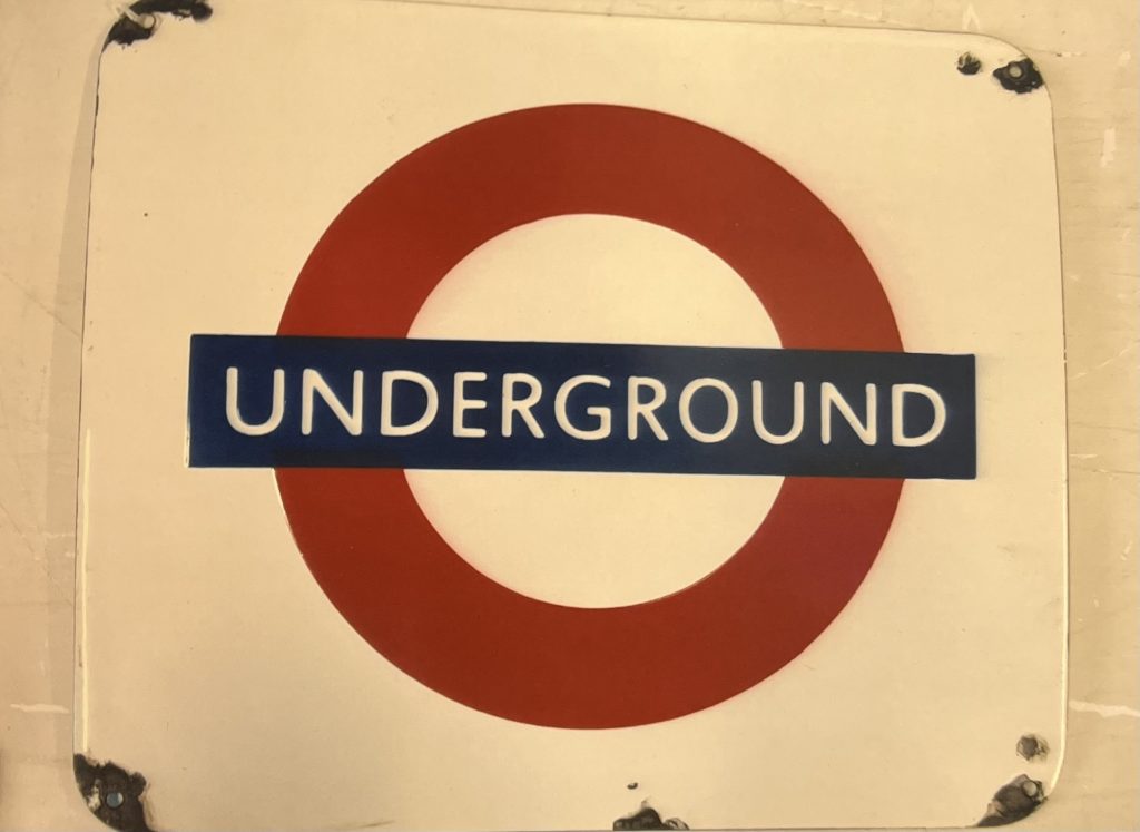 London Underground enamel sign