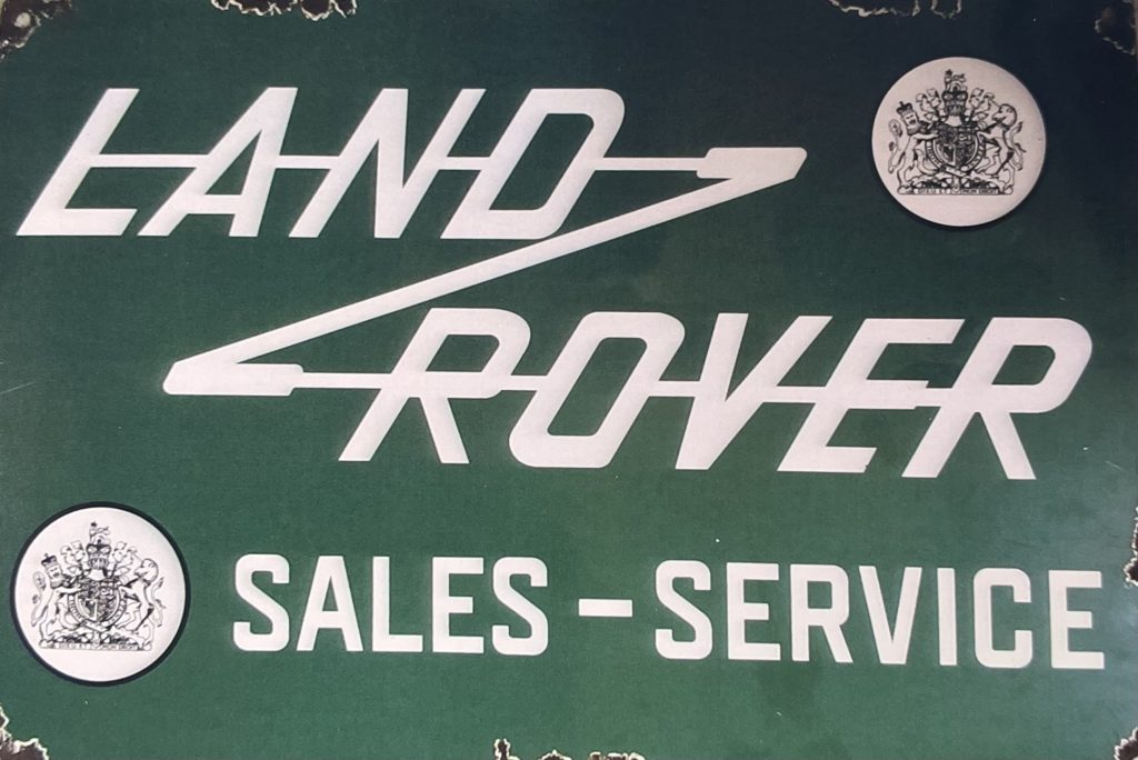 Land Rover Enamel Sign