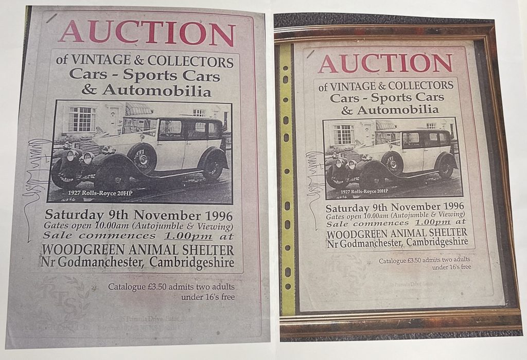 Autograph- Quentin Willson on Auction Catalogue