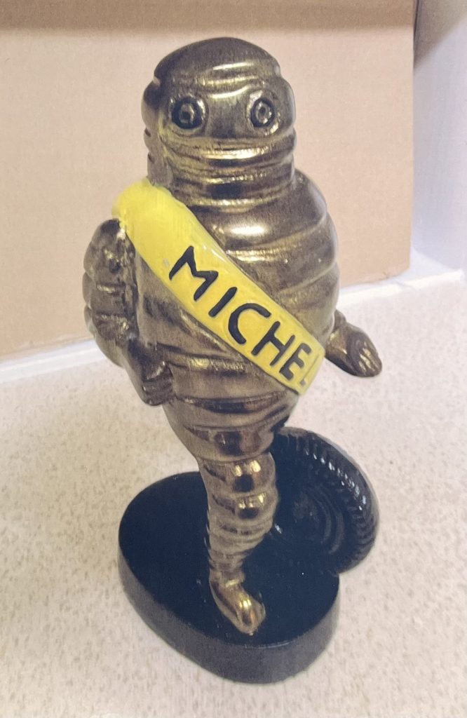Brass 10 inch Michelin Man on Tyre