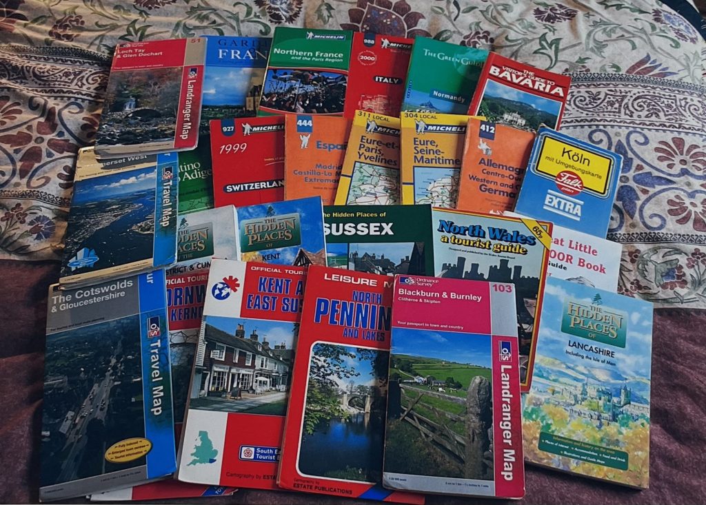 Road maps and guide books